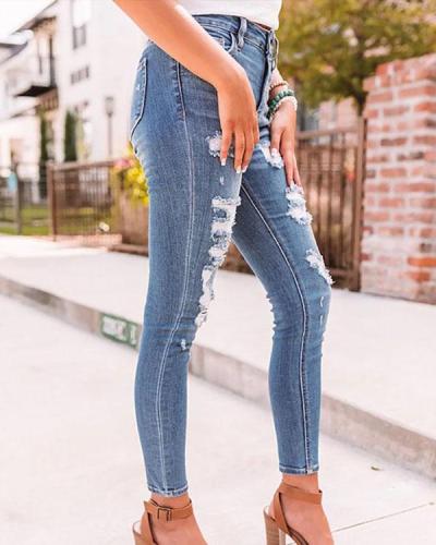 Women Ripped Sexy Denim & Jeans