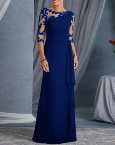 Women's Solid Color Elegant Prom Dress