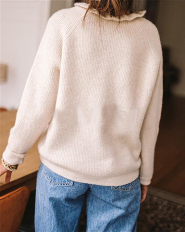 Autumn and Winter Warm Long-sleeved Wool Sweater