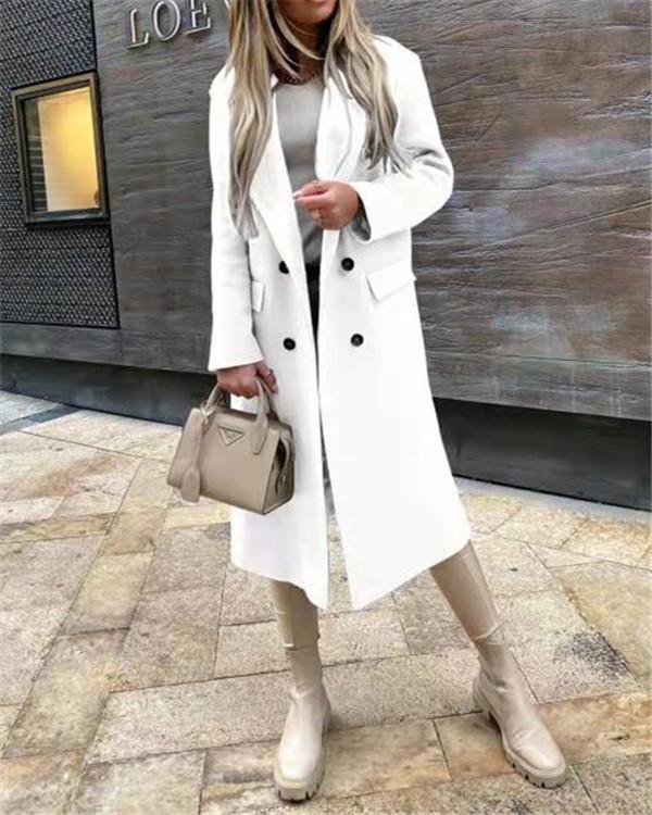 Long-sleeved Blazer Double-breasted Coat