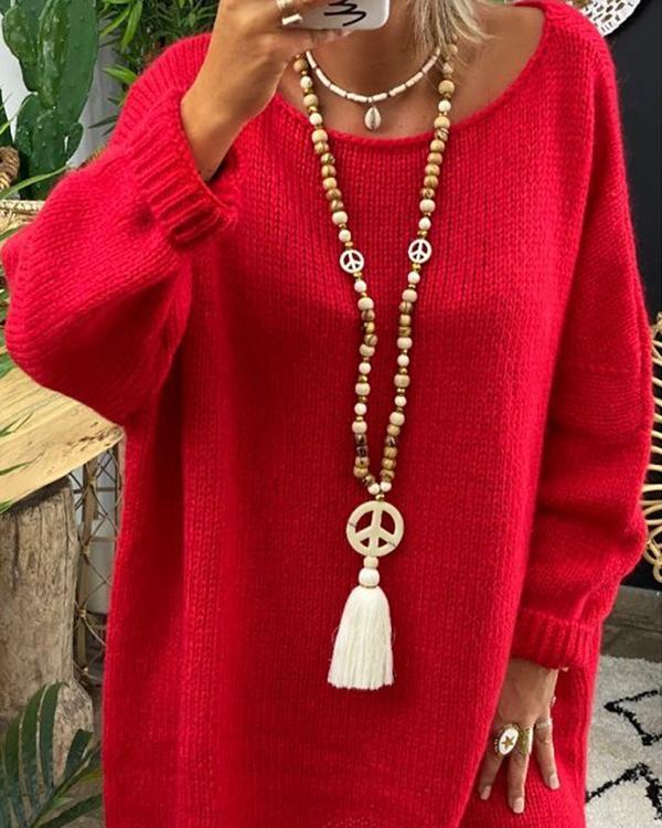 Knitted Fashion Sweater Loose