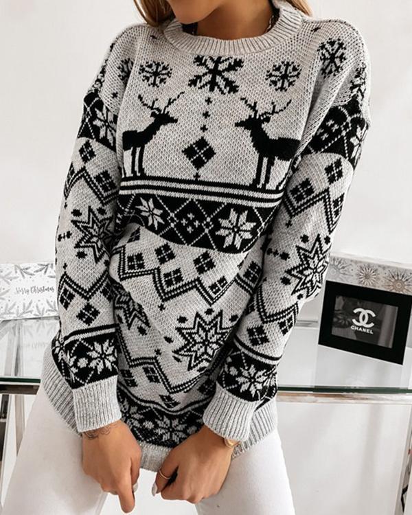 Snowflake Christmas Knitted Sweater