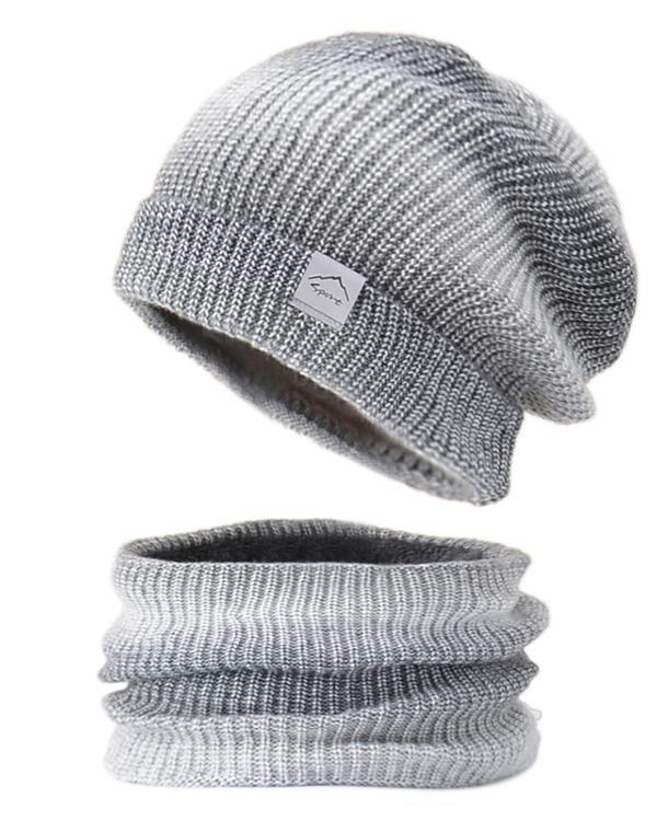 Two-piece Gradation Wool Knitted Hat