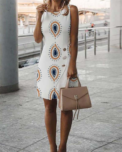 Elegant Sleeveless Mini Dress