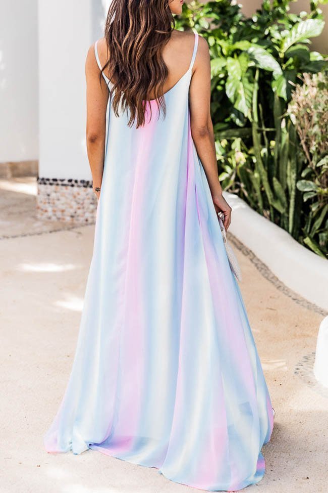 Multi -Ombre Maxi Dress