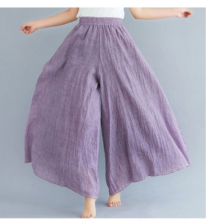 literary cotton and linen pants