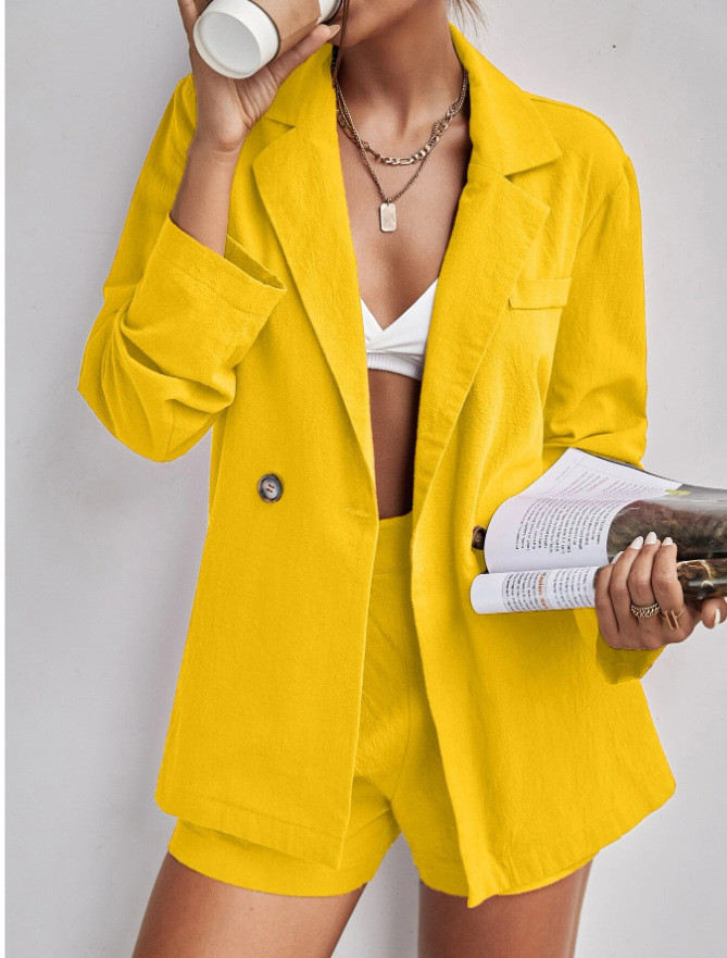 CASUAL Classic Bright Color Double Breasted Suit