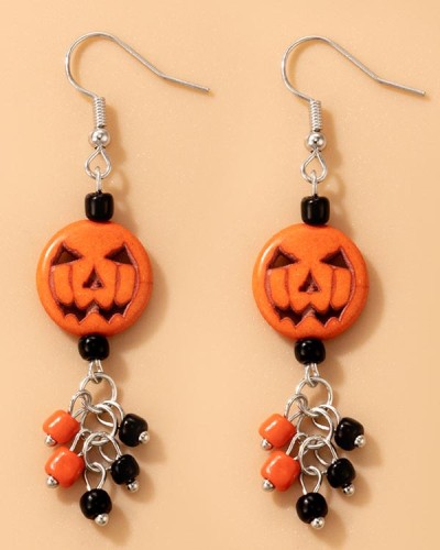 Pumpkin Devil Cartoon Grimace Earrings