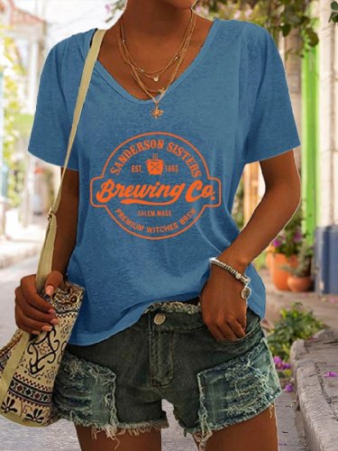 Halloween Print Short Sleeve T-Shirt