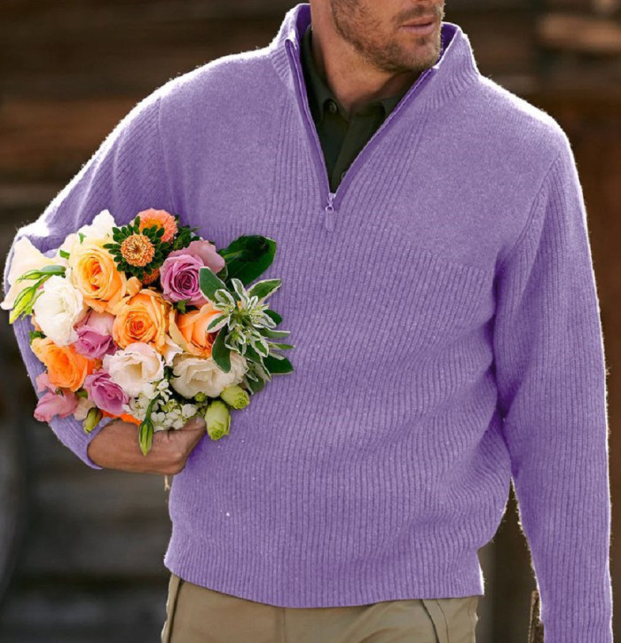 Men's Casual Zip Sweater