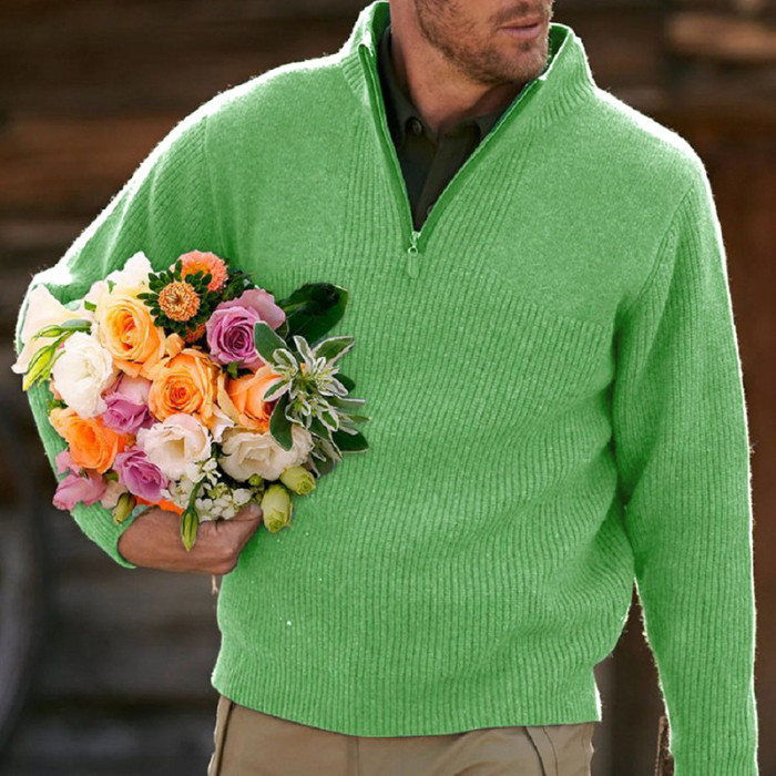 Men's Casual Zip Sweater