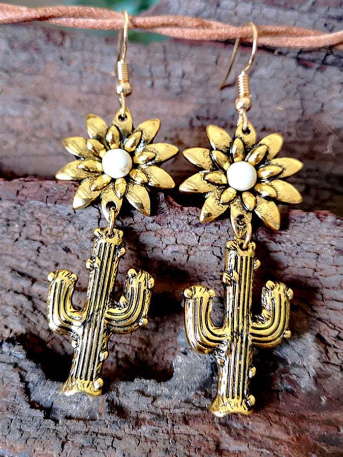 Vintage Cactus Earrings