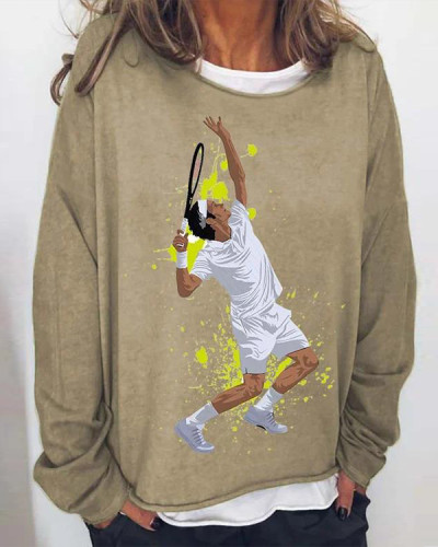 Women's Greatest Tennis Player Print Sweatshirt