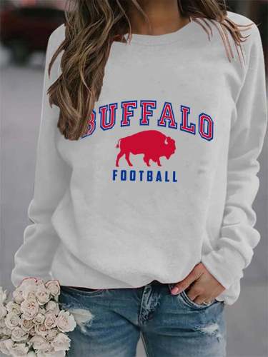 Women's Football Print Casual Sweatshirt