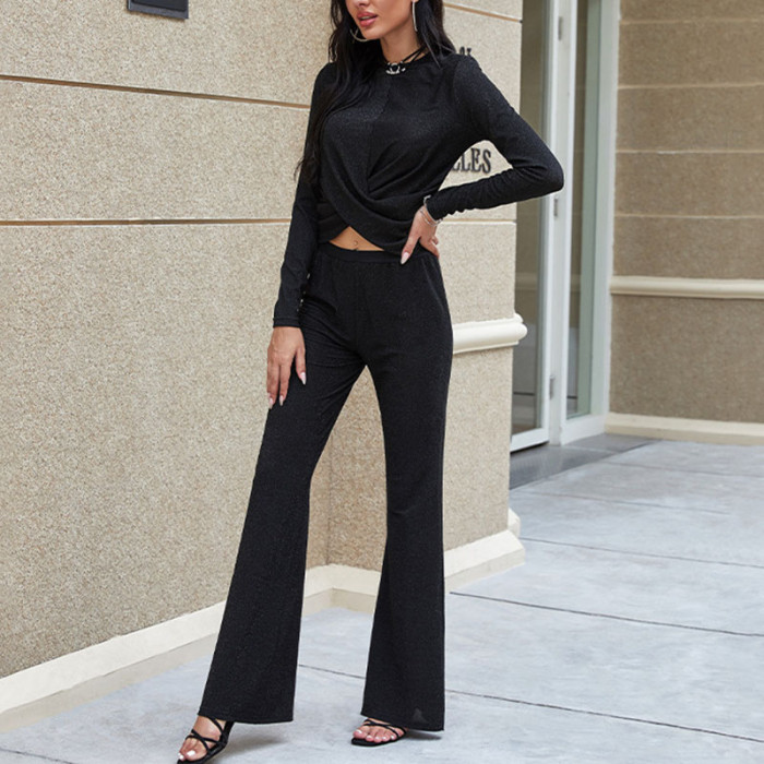 Chic cross top fashion two-piece suit