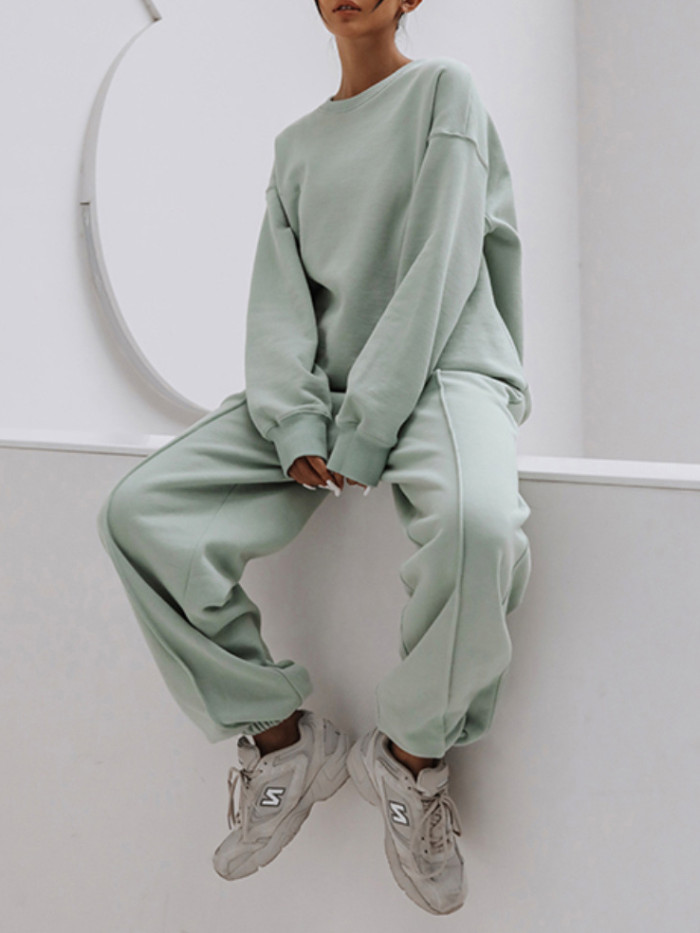 Two-piece Sports And Leisure Sweater Suit