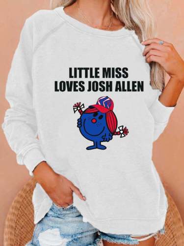 Women's Love Josh Allen Print Casual Sweatshirt