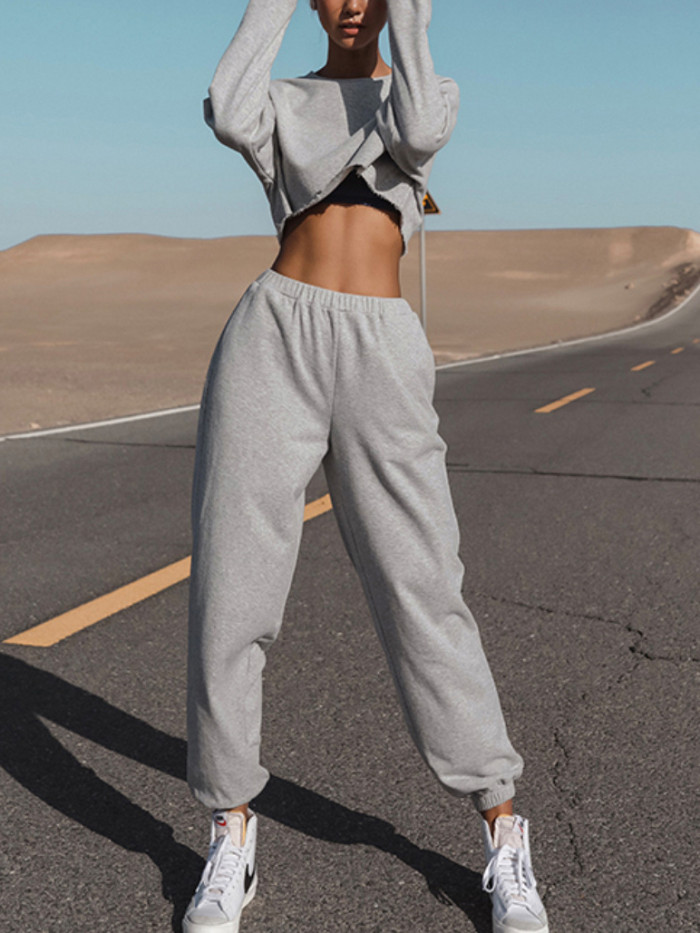 Two-piece Casual Loose Sports Sweatshirt Suit