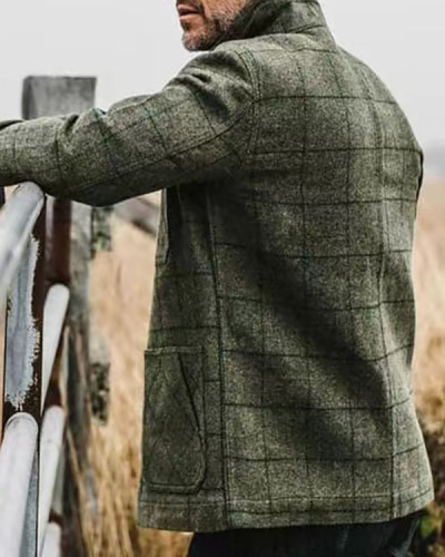 Men's Woolen Lapel Casual Woolen Coat