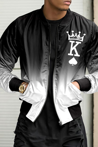 Fashion Gradient K Baseball Jacket