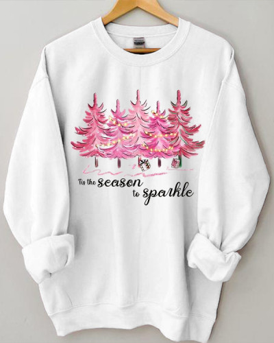 Pink Christmas Loose Sweatshirt