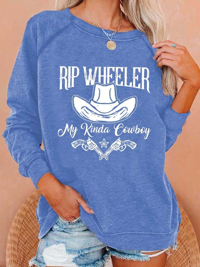 Women's Rip Wheeler My Kinda Cowboy Washed Sweatshirt