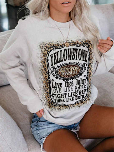 Vintage Leopard Western Graphic Sweatshirt