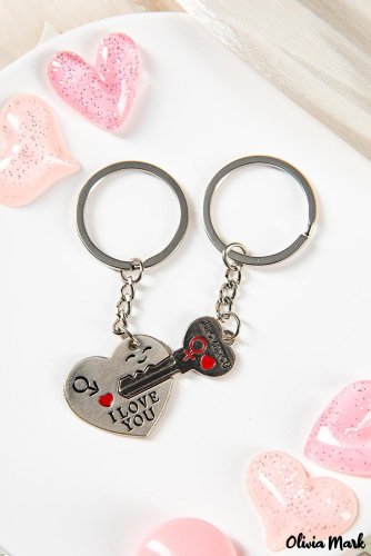 Valentine's Day Letter Heart Shape Matching Key Ring