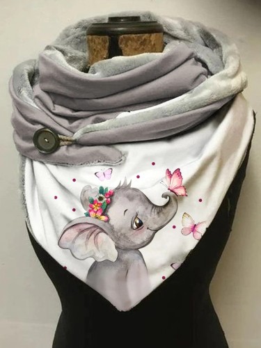 Elephant Butterfly Casual Scarf and Shawl