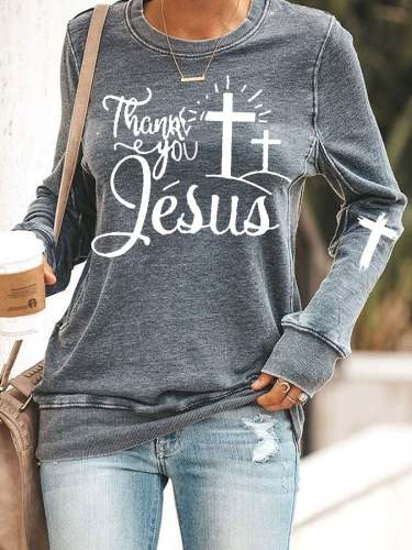 Women's Thank You Jesus Casual Sweatshirt