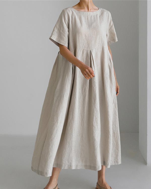 Casual Loose Cotton Dress