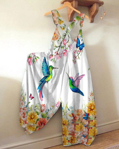Women's Floral Print Casual Jumpsuit