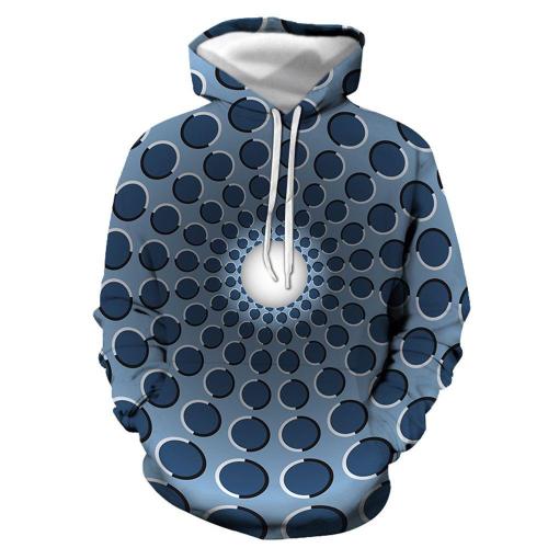 3D Graphic Printed Hoodies Spatio-Temporal Tunnel