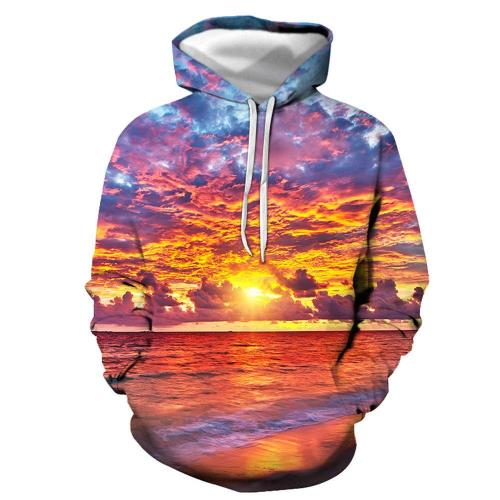 3D Graphic Printed Hoodies Sunset