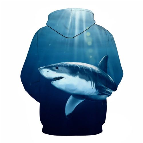 3D Graphic Printed Hoodies Shark