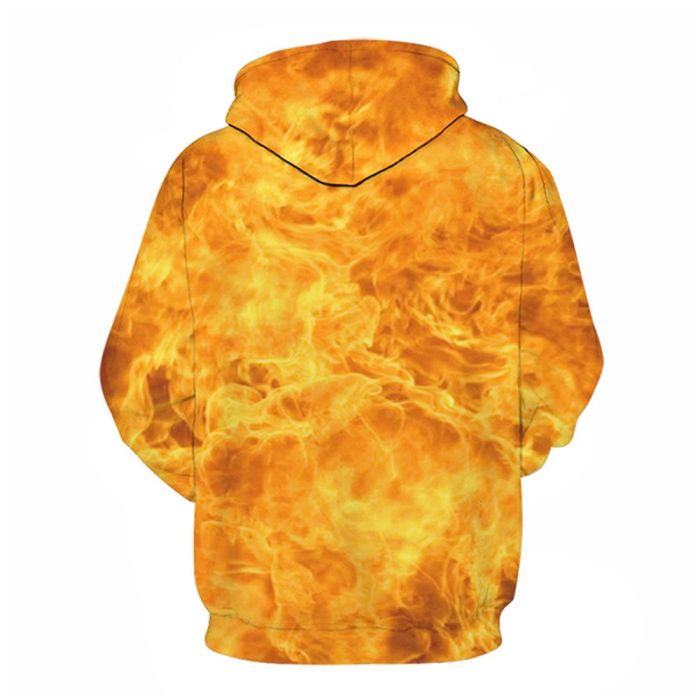 3D Graphic Printed Hoodies Fire