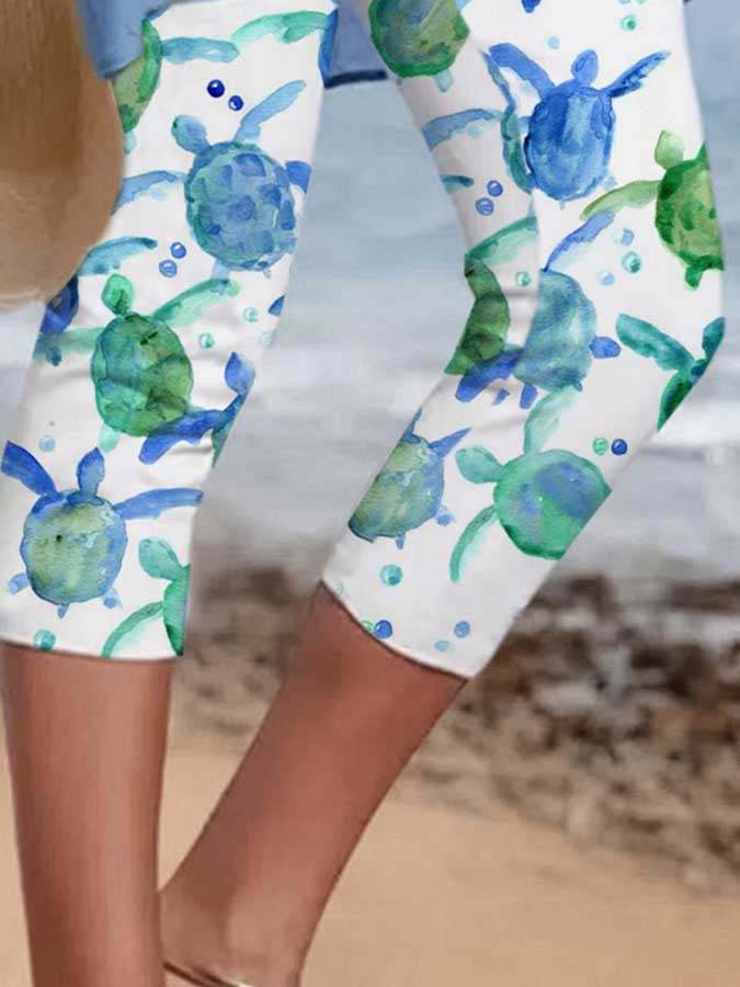 Turtle Print Leggings