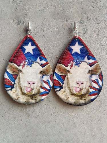 Women's Independence Day Farm Animals Earrings