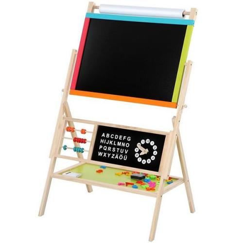 All-in-One Multifunction Wooden Kid's Art Education Easel with Accessories