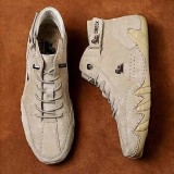 Barefoot schoenen Italiaanse Handgemaakte Suède Klittenband Hoge Laarzen