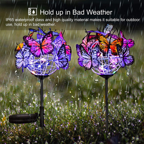 US$ 39.99 - Outdoor Solar Garden Butterfly Light - www.perfectnows.com