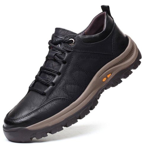 Men's Casual Hand Stitching Leather Shoes Non-slip