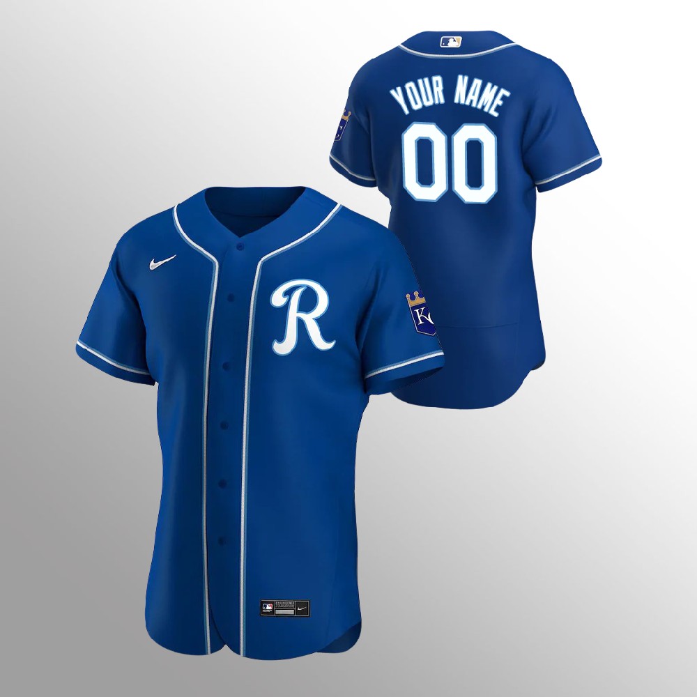 US 34.99 Royals Custom Royal Authentic 2020 Alternate Team Logo Jersey