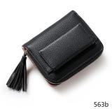 Alkenred Women Short Tassel Women Wallets Multifunction Female Mini Card Holder Purses Ladies Zipper Coin Purse Women Casual Wallet