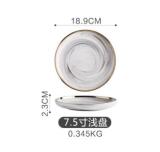 Corzun 1pcs Marble pattern porcelain plate ceramic Dinner Plate tableware dinner set Phnom Penh Exquisite Stroke marble dinnerware