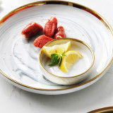 Corzun 1pcs Marble pattern porcelain plate ceramic Dinner Plate tableware dinner set Phnom Penh Exquisite Stroke marble dinnerware