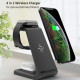 Birkinston 3 in 1 Wireless Charger 10W Fast Charging for iPhone 11 pro/XR/Xs Max/8 Plus for Apple Watch 5 4 3 2 for Airpods with EU Charger