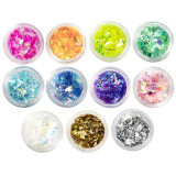 Sackvis 1 Box Gold Silver Irregular Aluminum Foil Paper Nail Decorative Nail Art Sticker 3D Glitter DIY Manicure UV Gel Polish