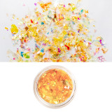 Sackvis 1 Box Gold Silver Irregular Aluminum Foil Paper Nail Decorative Nail Art Sticker 3D Glitter DIY Manicure UV Gel Polish