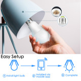 Fatoson 15W B22 E27 WiFi Smart Light Bulb LED Lamp App Operate Alexa Google Assistant Control Wake up Smart Lamp Night Light